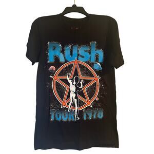NWOT Control Rush Tour 1978 Black Short Sleeve T Shirt Size Small (not vintage)